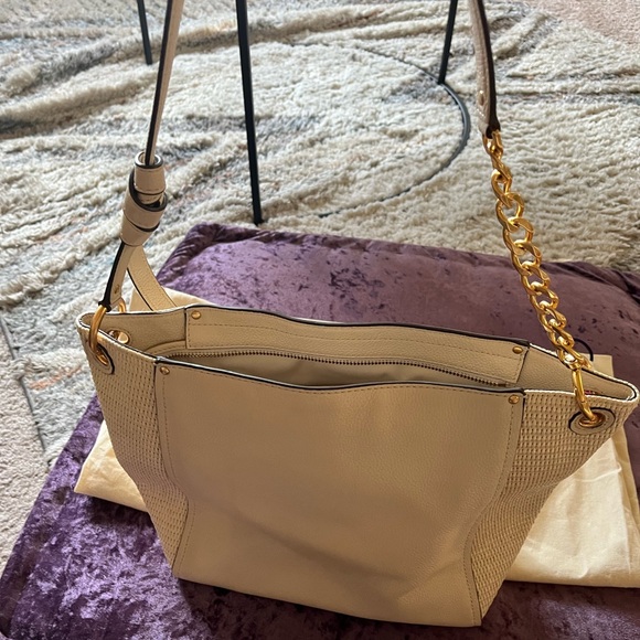 Tory Burch Leather Shoulder Bag - Cream/Natural - Picture 5 of 6